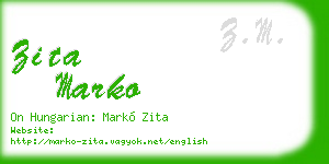 zita marko business card